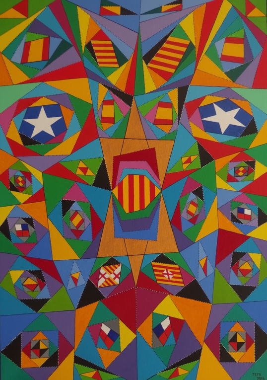 Pocta Barceloně - 70x50cm - plátno - akryl